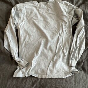 6.5OZ LONG SLEEVE GARMENT DYE CREW NECK T-SHIRT - L